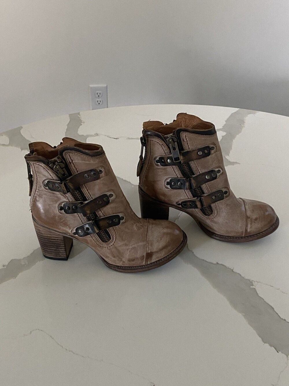 Freebird Beckett Distressed Leather Ankle Booties